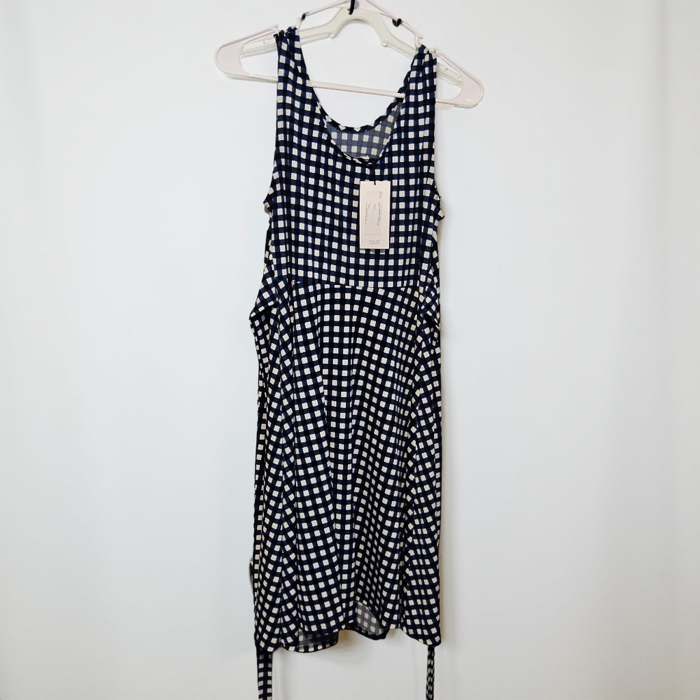 Leota stylish Black and White Checkered Dress size small
